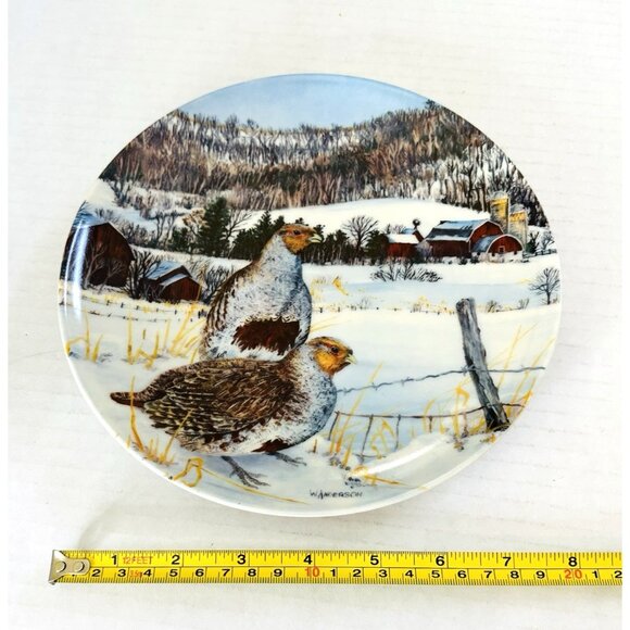 1987 The Gray Partridge Collectors Plate Knowles Wayne Anderson #516A 8 1/2” COA - Picture 3 of 16